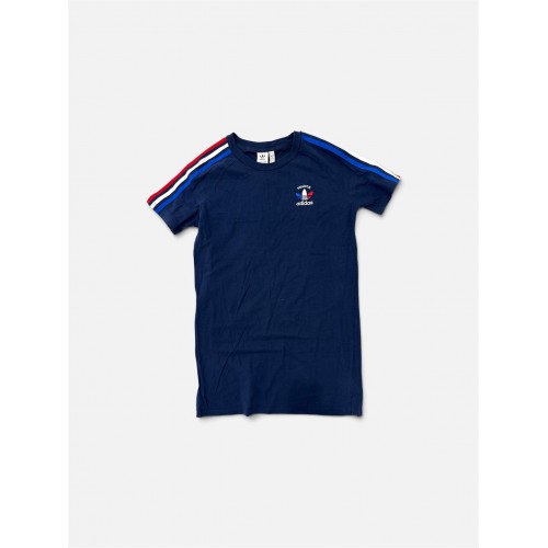 Adidas Originals France 3-Stripes T-Shirt Φόρεμα Μπλε Σκούρο